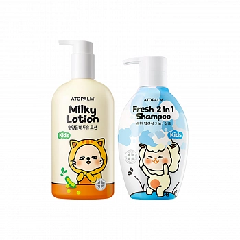 Детский шампунь 2 в 1 + Молочный лосьон KIDS Fresh 2 in 1 Shampoo & Milky Lotion