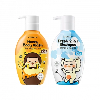 Детский гель для душа с экстрактом меда + Детский шампунь 2 в 1 KIDS Honey Body Wash & Fresh 2 in 1 Shampoo