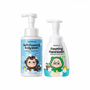 Детская пенка для душа + Детское мыло для рук KIDS Soft Foaming Body Wash & Foaming Hand Wash